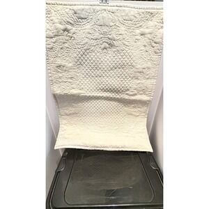 Ralph Lauren Home Collection Quilted Ivory 100% Silk Standard Pillow Sham